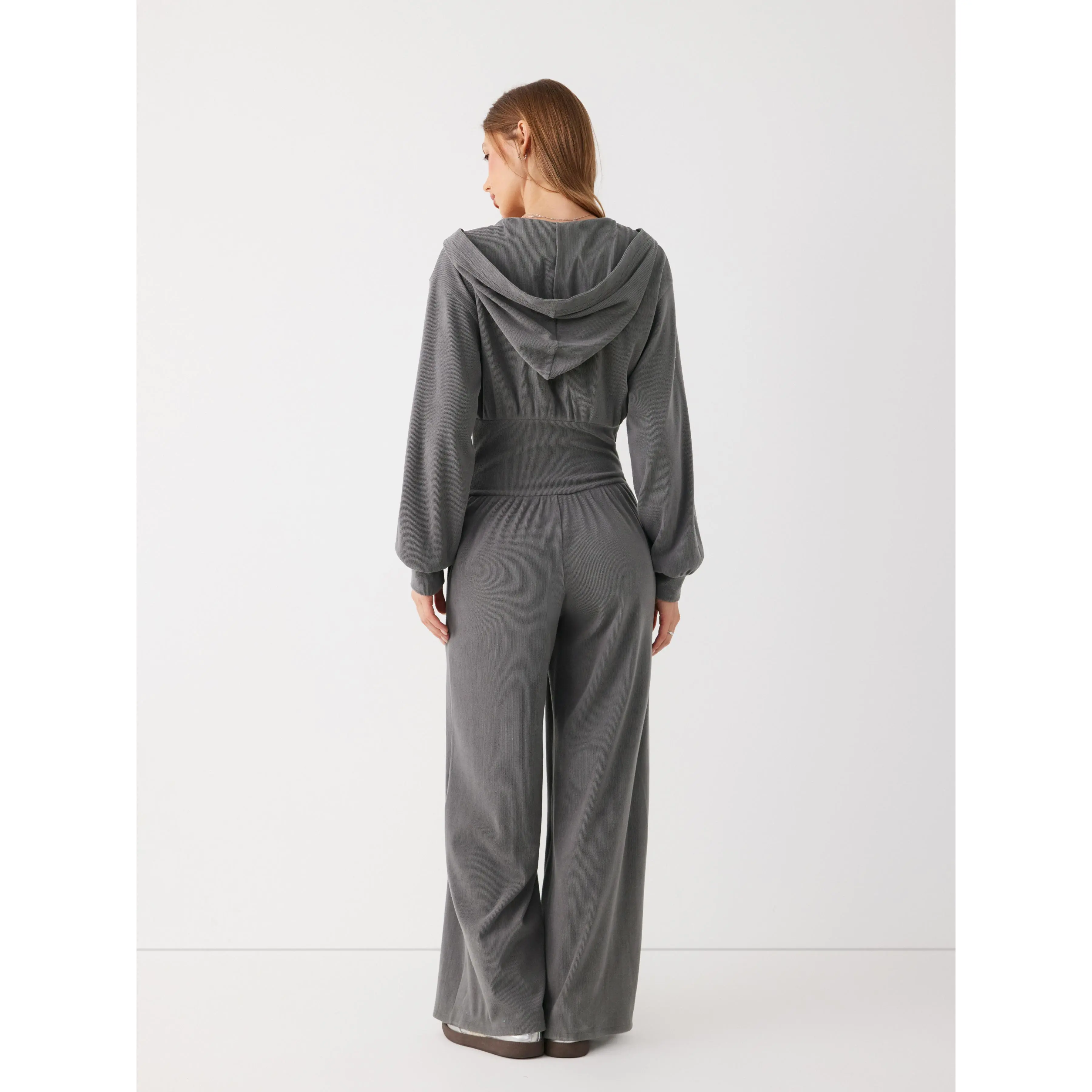 Cider Jersey Hooded Cinched Waist Zipper Jumpsuit SwimWeek
