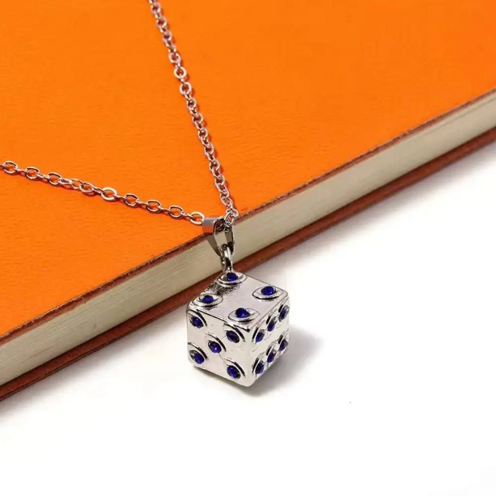 Popular Anime Necklace Dice Shaped Pendant Necklace Anime Cosplay Unisex Fan Gift Popular Jewelry Accessories