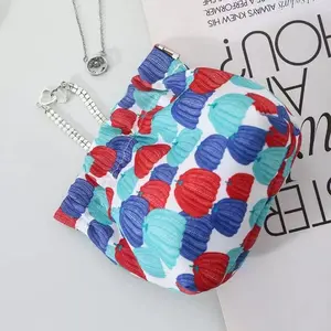 Colorful Pumpkin-Style Lipstick Cosmetic Storage Bag, Portable Coin Purse, Convenient Carry Design, Snap Closure Features