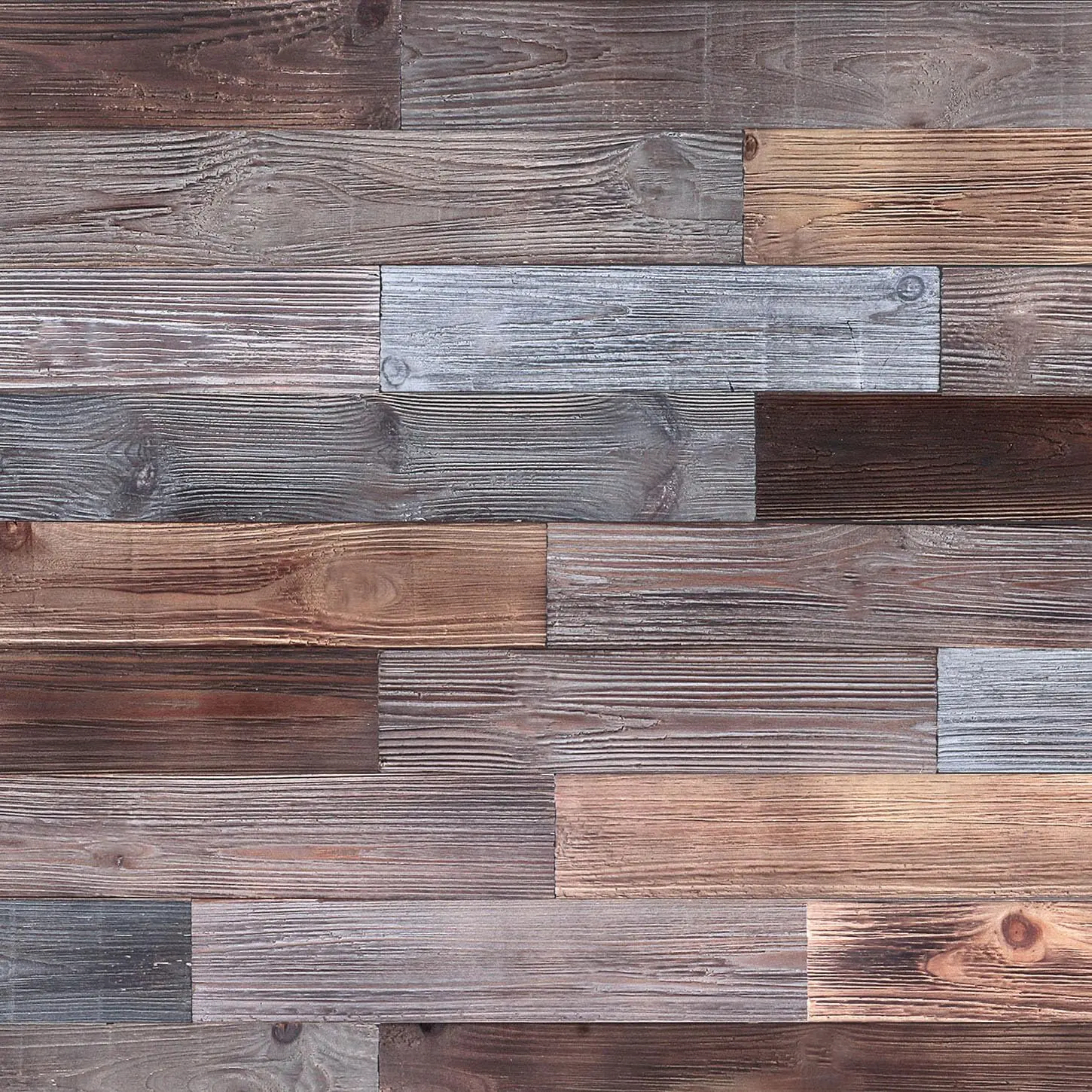 Peel & Stick Real Wood Wall Paneling Planks - Dried Fir, Reclaimed Barnwood Imitation, Antique Finish, Rustic Brown Gray, 22 Planks (11.75" Length x 3" Width x 0.15 inches Thickness), 10.5 Sq Ft, DIY Decor for Home Improvement Projects, Easy Decor