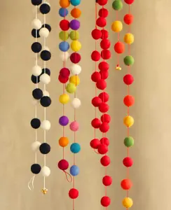 Handcrafted Felt Pom-Pom Garlands, Nepal