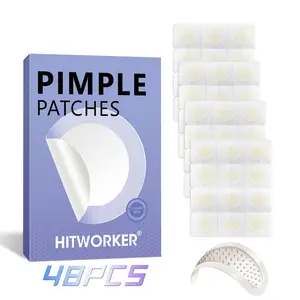 Hitworker 48 Patches Hydrocolloid Acne Patche Blemishes Invisible Pimples Patch Peel Sensitive