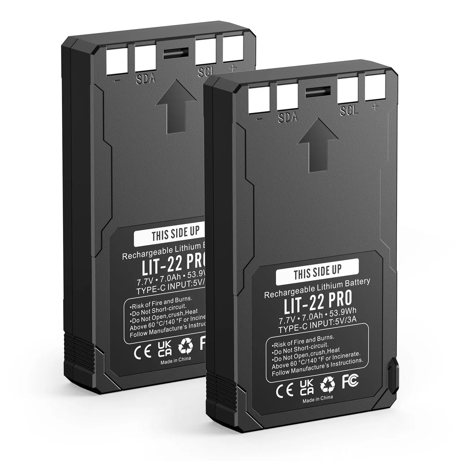 Rechargeable Battery 2-Pack for SPYPOINT LIT-22 Trail Cameras 7000mAh  — Replaces AA, USB-C Fast Charge, Off-Grid Hunting & Farm Surveillance