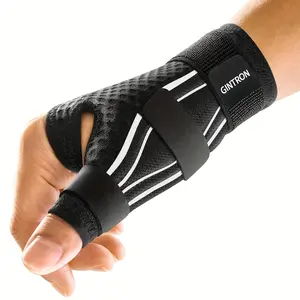 Ergonomic Wrist Support with Thumb Support, Adjustable Thumb Guard, Fits Left or Right Hand, 270° Wrap Design, 3 Straps for Perfect Fit, Wrist Wraps