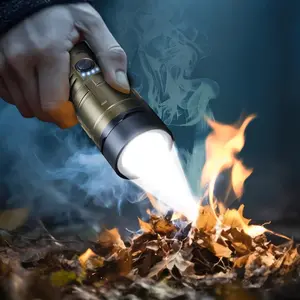 High-lumen Aluminum Alloy Ignition Flashlight, Equipped With 26650 Lithium Battery, 3000mAh Ultra-long Battery Life, Suitable For Wilderness Survival, Camping, Fishing And Night Riding