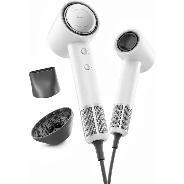 Tideway Hair Dryer Professional High-Speed Ionic Blow Dryer 110,000 RPM, Compact Hair Dryer with Magnetic Diffuser, Fast Drying with Brushless Motor Low Noise Smart Temperature Control-H11