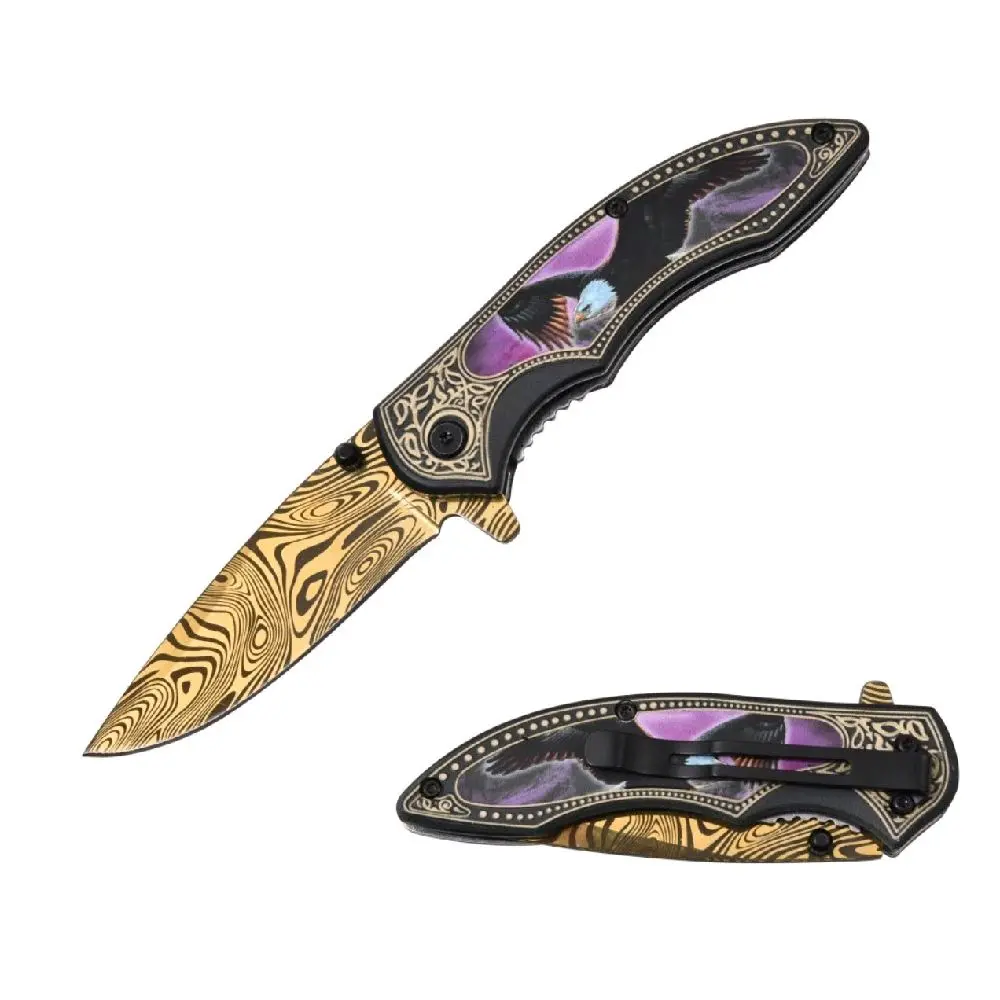 Beautiful Flying Eagle Folding Pocketknife Arts Crafts Camping Hiking Collectable Gift