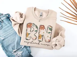 Registered Nurse Sweatshirt & Tshirt, RN Crewneck, Gift for Nursing Grad, RN Sweatshirt, Nursing Sweatshirt, Nurse Clothes, Registered Nurse Shirt