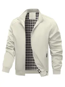 Men's Spring Autumn Plus Size Jacket Coats, Casual Commuter Outerwear, Versatile Loose Fit Long Sleeve Top, Comfortable Daily Wear