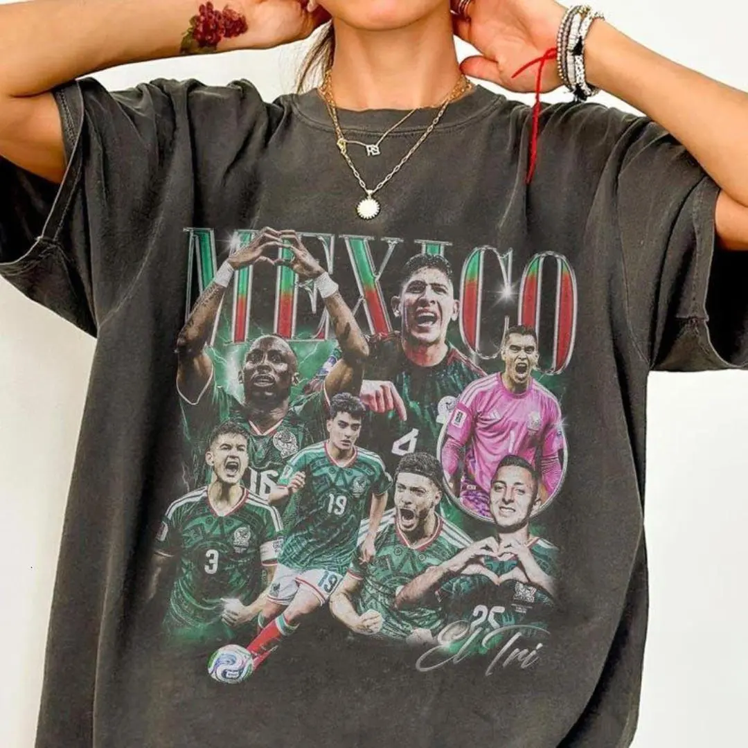 Quiñones Mora Álvarez Jiménez Mexico Soccer Vintage Shirt