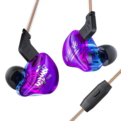 Keephifi KBEAR K01-MONKIE Wired Gaming Hifi Stereo Earbuds (Headphone), 3.5mm Plug OFC Cable, Non-detachable, Single DD, Immersive Sound, Noise-Free, Plastic, 20Hz-20kHz, Pure Audio Mode, Dual Versions, for Mobile/PC Games Music, with Ear Tips