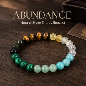 Summer Cooling Natural Tiger Eye Wealth Manifest  8mm Unisex Multi Crystal Stretch Luck Wealth Gemstone,  Cool On Sweaty Wrists No Sticky Skin No Tarnish For Beach Hiking Outdoor Daily Jewelry Gift accessory Trendy high quality fashion jewelry jade luxury