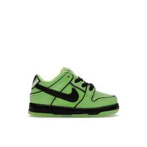 Nike Toddler's SB Dunk Low The Powerpuff Girls Buttercup Skateboarding Shoes, from StockX