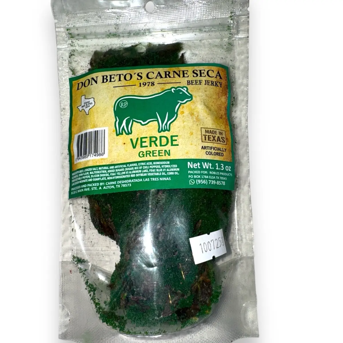 Don Beto’s Carne Seca-Verde (green)