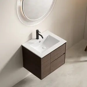 【SAVEYOUR】 24 inch Bathroom Vessel Sink Ceramic Vanity Top with Overflow No Drain Durable Porcelain Stain Resistant Easy Clean-Up Modern Design