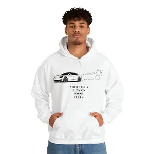 Tesla Runs on Fossil Fuels Hoodie