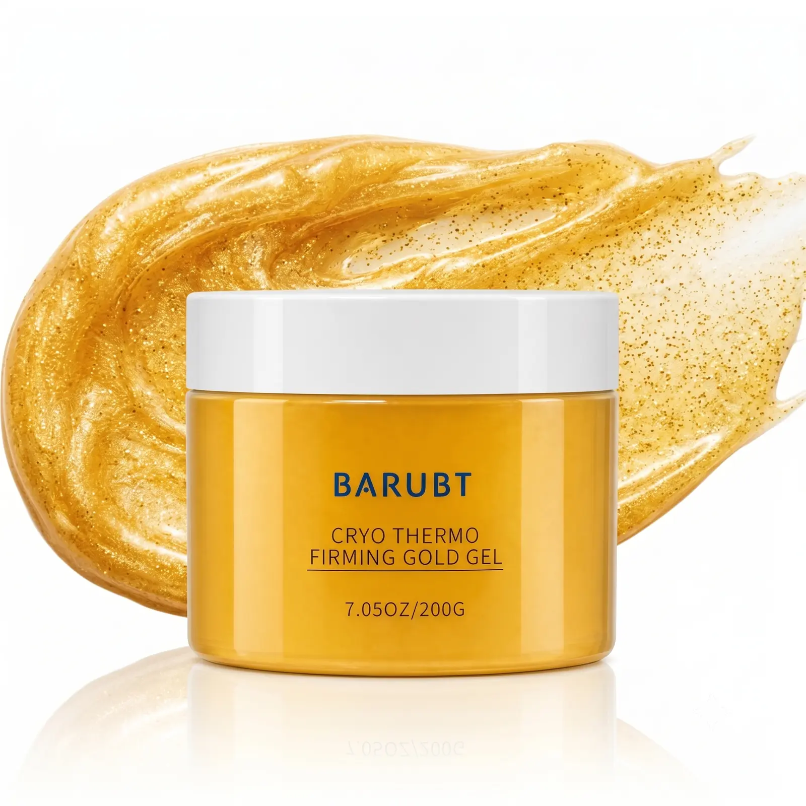 [BARUBT] Cryo Thermo Firming Gold Gel - 15-Day Fast Rejuvenating Body Cream for Arms, Thighs & Core. Dual-Sensation Deep Hydration & Smoothing Skin Care Lotion, Gentle Unisex Formula (7.05oz/200g)