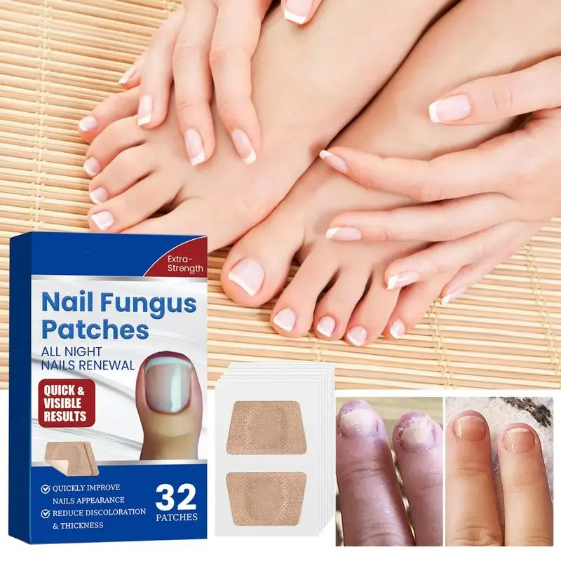 32Pcs/box Multi-Purpose Nail  Patches ，Nail Health Care Patches, Nail Fungus Care Patches, Suitable for Solving Fungal Nails and Other Nail Problems, Nail Supplies, Daily Care Nails Kit Set