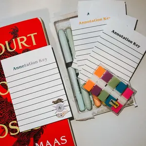 Book Annotation Key Sticker/Card