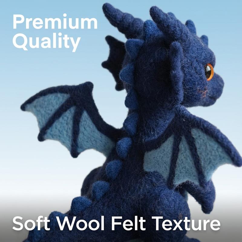 1Set Animal Needle Felting Kit, Felting kits for Beginners adult with Step-by-Step Tutorials, Dinosaur DIY Felting Kit, Cute Funny Home Decorative Ornaments, Birthday Valentine's Day and Christmas Novelty Gifts, Cute Animal Design