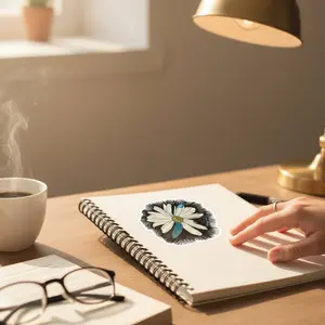 Sticker, Daisy Dragonfly Wing Petals (vinyl, round)