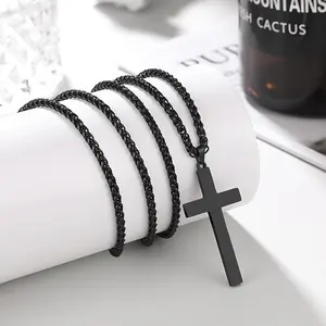 Cross Necklace for Men Boys, Valentines Birthday Christmas Gifts for Son Grandson Nephew Brother Boyfriend Mens