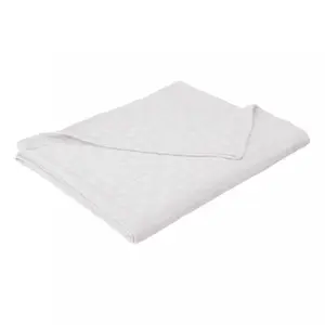 Impressions BLANKET-BAS TW WH Twin & Twin Cotton Blanket, Basket Weave, Extra Large - White