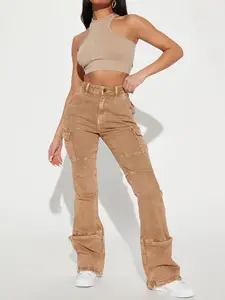 Camden Cargo Utility Jeans - Tan