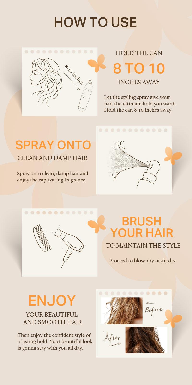 Doores Professional Volume Spray, Finishing & Styling Hairspray for A Lightweight & Long-Lasting Hold for All Hair Types Haircare