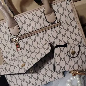 New Three-Piece Set Elegant Women's Handbag, Classic Fashionable Durable, Large Capacity, Single Shoulder Strap, Casual All-Season Use