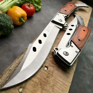 Swallowtail Folding 10.5" Knife Massive Extension Blade , Kitchen Camping Outdoor Fruit Meat Knife