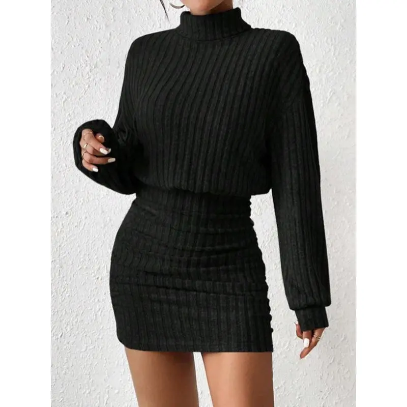 grey turtleneck dress outfit - TikTok Shop