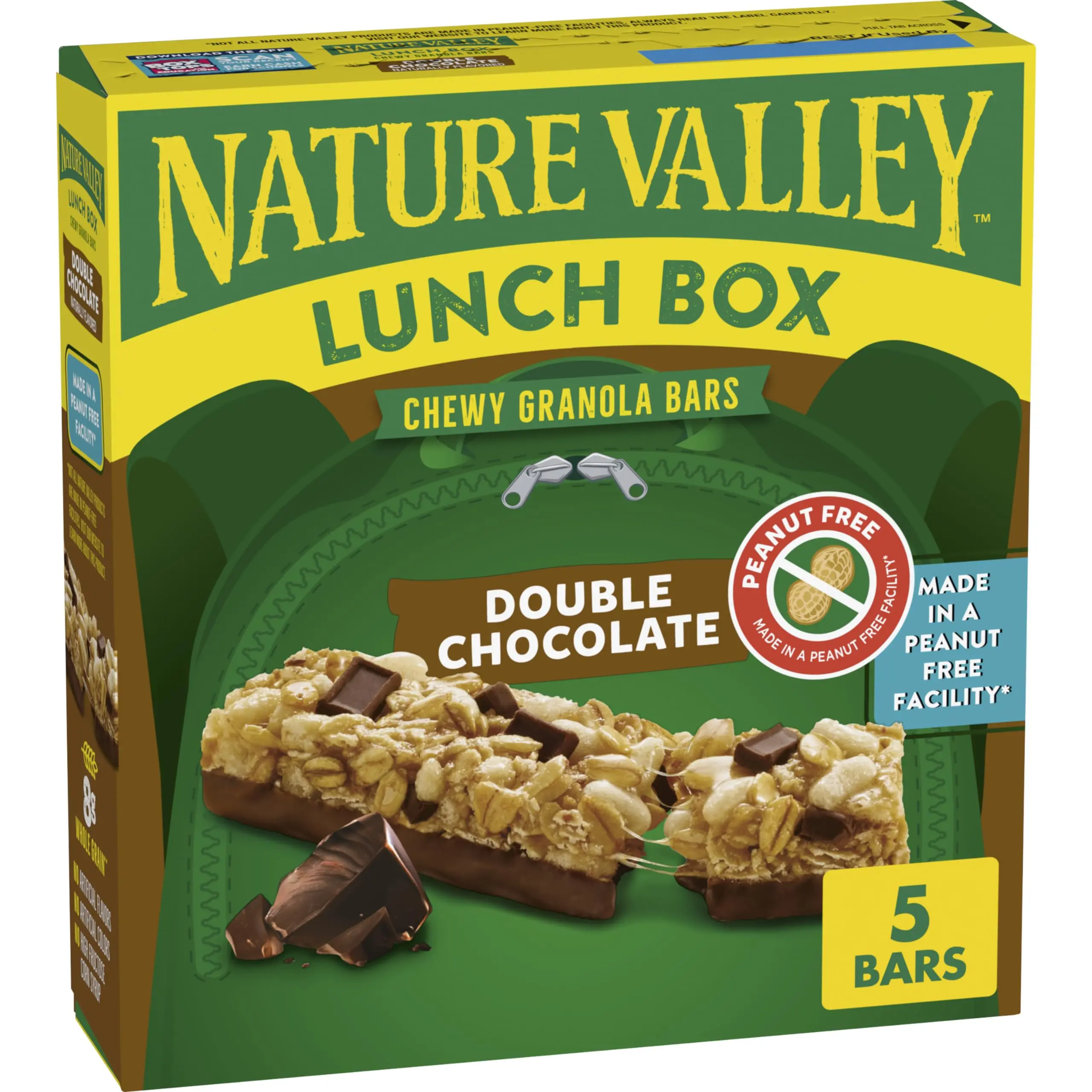 Nature Valley Lunchbox Double Chocolate Chewy Granola Bars 5 Count, 4.6 OZ