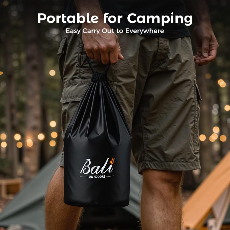 BALI OUTDOORS Smokeless Fire Pit, 6.5-Inch Turbo Flame Tabletop Fire Pit, Stainless Steel, Adjustable Flame,  with Stand and Stove Rack, Carry Bag TikTokShopBlackFriday