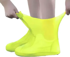 Waterproof Shoe Covers,Reusable Protective Silicone Shoe Covers,Apply to Men,Women,Kids,Non Slip Easy Handy Water Resistant Overshoes Outdoor Cycling Hiking Black