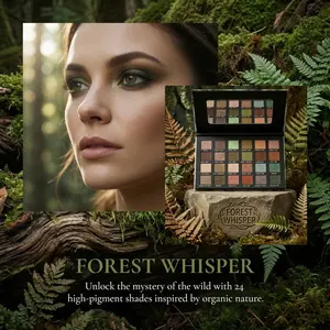 All-in-One 24 Shade Eyeshadow Palette with Brush Set - Warm Rose Brown Neutral Nude Matte & Shimmer Highly Pigmented Long Lasting Eye Shadow, Hypoallergenic for Day to Night Makeup