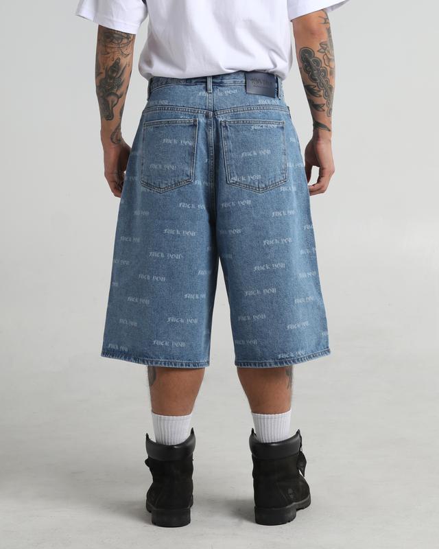 Laser F*** You Denim Shorts