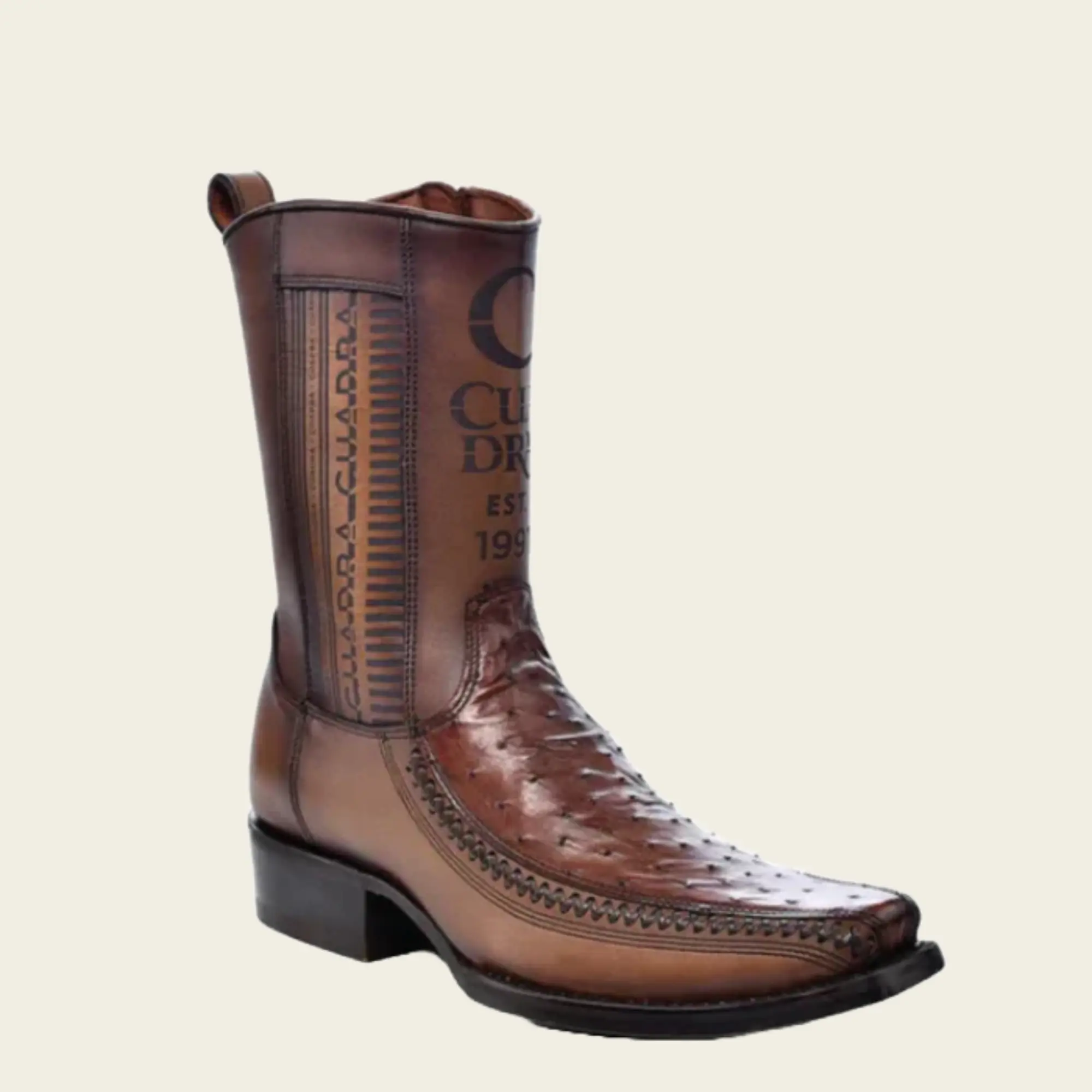 CUADRA Men's Leather Western Boot CU804 - Men's Shoe, Men's Footwear, Closed-Toe, Wide Fit, All Seasons, Any Occasion