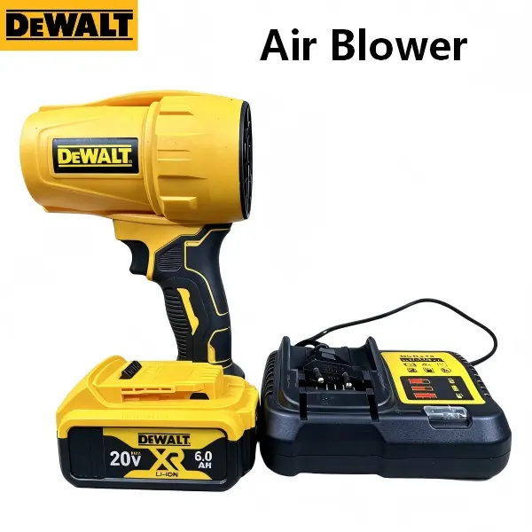DeWalt 20V Rechargeable Brushless Axial Handheld Blower with 1Battery1Charger, 450 CFM Air Volume, 125 MPH Max Air Velocity, Variable Speed Trigger with Lock, For Outdoors Landscape Jobsite Cleanup