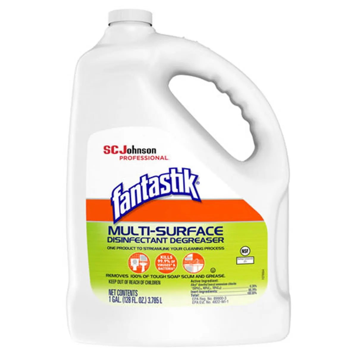 212 MAIN Fantastik SJN311930 1 gal Stainless Powerful Multi-Purpose Household Disinfectant Cleaner - Pleasant Scented Soap for Kitchen Surfaces