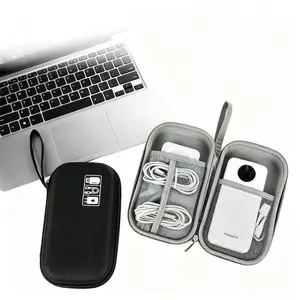 Multifunctional Hard Shell Digital Accessories Storage Bag, Charging Power Bank Data Cable Organizer Box, Travel Essential Shockproof Anti-Drop