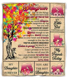 To My Daughter Blanket from Mom - Mom to Daughter Blanket Gifts for Mothers Day Birthday Anniversary Christmas Wedding Graduation Gifts - Mother to Daughter Gifts Blanket hellokittyblankets