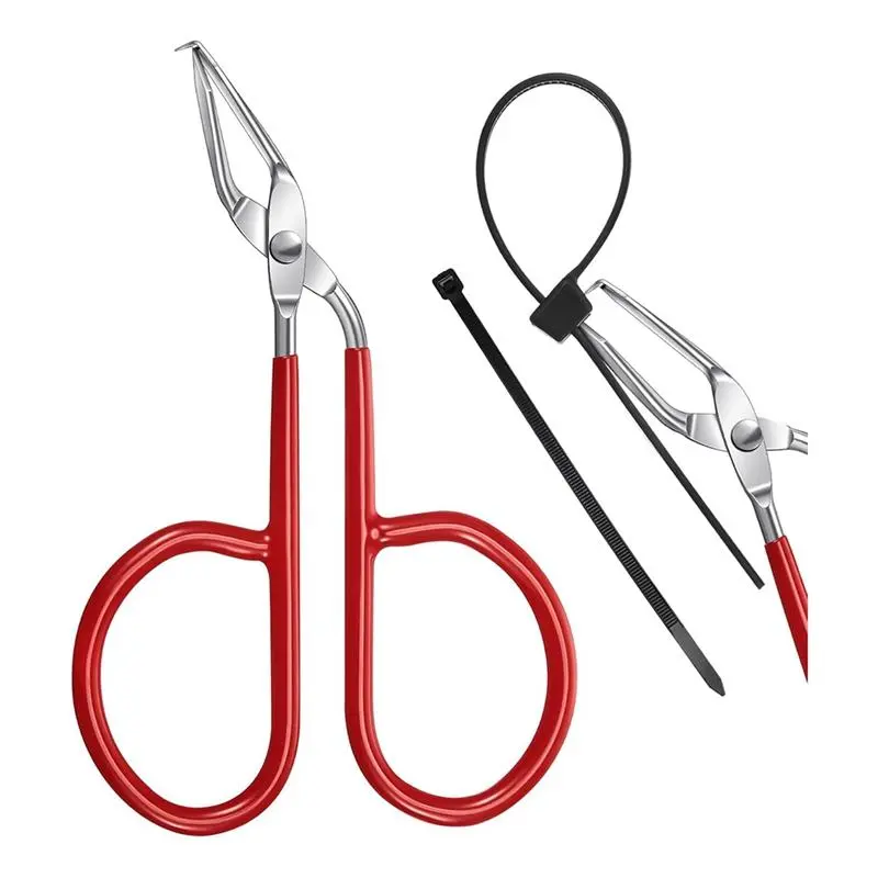 Cable Tie Opener Zip Tie Cable Tie Remover Tool Stainless Steel Zip Tie Cutter Tool with Silicone Handle