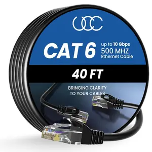 CAT6 Ethernet , 40 ft - LAN, UTP (12.1 Meters)  6, RJ45, Network, Patch, Internet  - 40