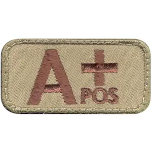A + POS Positive Blood Type Morale Patch with Hook Back