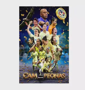Liga MX Club América Femenil Campeonas 2023 , Soccer Decor, Football Fan Gift