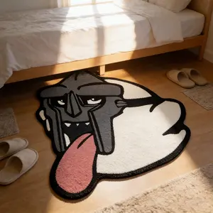 Creative Cartoon Design Plush Fluffy Area Rug, Unique Home Decor Carpet for Bedroom Living Room Hallway, Indoor Soft Floor Mat for Casual Use