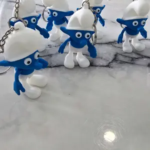 3D printed small blue keychains