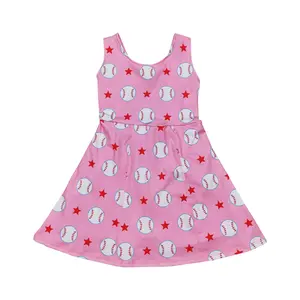 GSD2135-Sleeveless Summer Baseball Girls Athlect Dress Athletic girlclothes