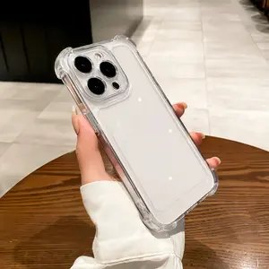 Crystal Clear Anti-Yellowing Military-Grade Shockproof Ultra-Thin Case for iPhone 11 to iPhone 16 Pro Max – Hybrid 2-in-1 Design with Acrylic + PC, High Transparency Drop Protection, Independent Electroplated Buttons, Sleek Look.